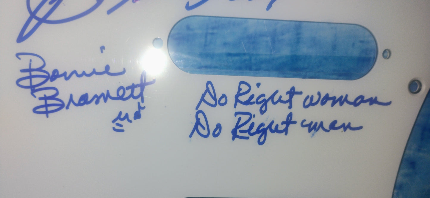 Delaney & Bonnie Bramlett Hand Signed Autograph Guitar Pick Guard JSA COA