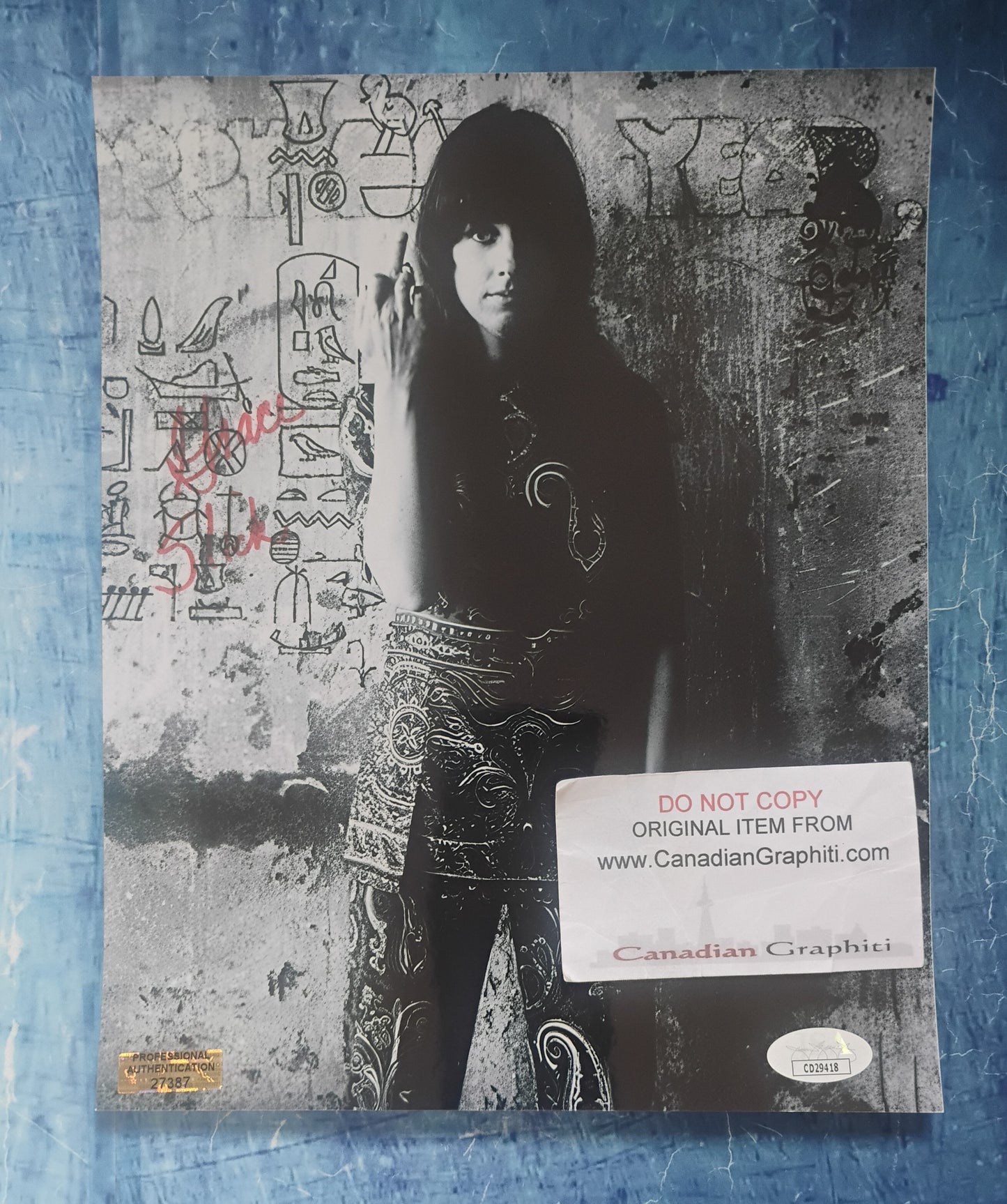 Grace Slick Hand Signed Autograph 8x10 Photo JSA COA