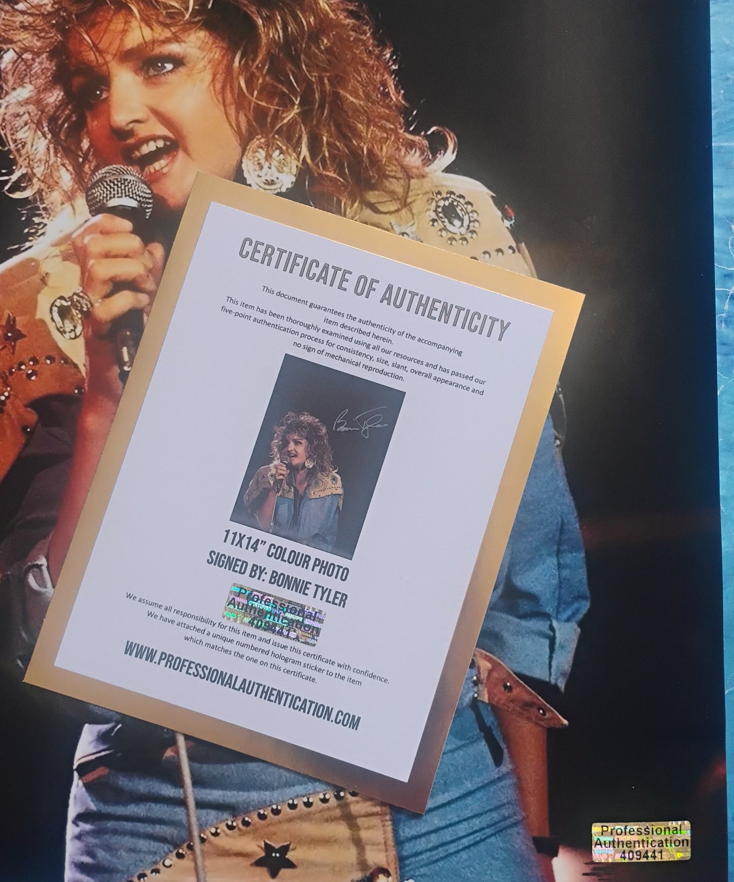 Bonnie Tyler Hand Signed Autograph 11x14 Photo COA
