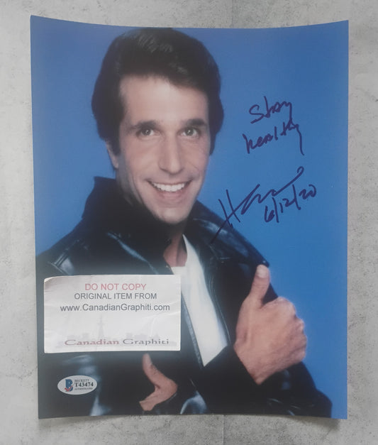 Henry Winkler Hand Signed Autograph 8x10 Photo BAS COA Happy Days