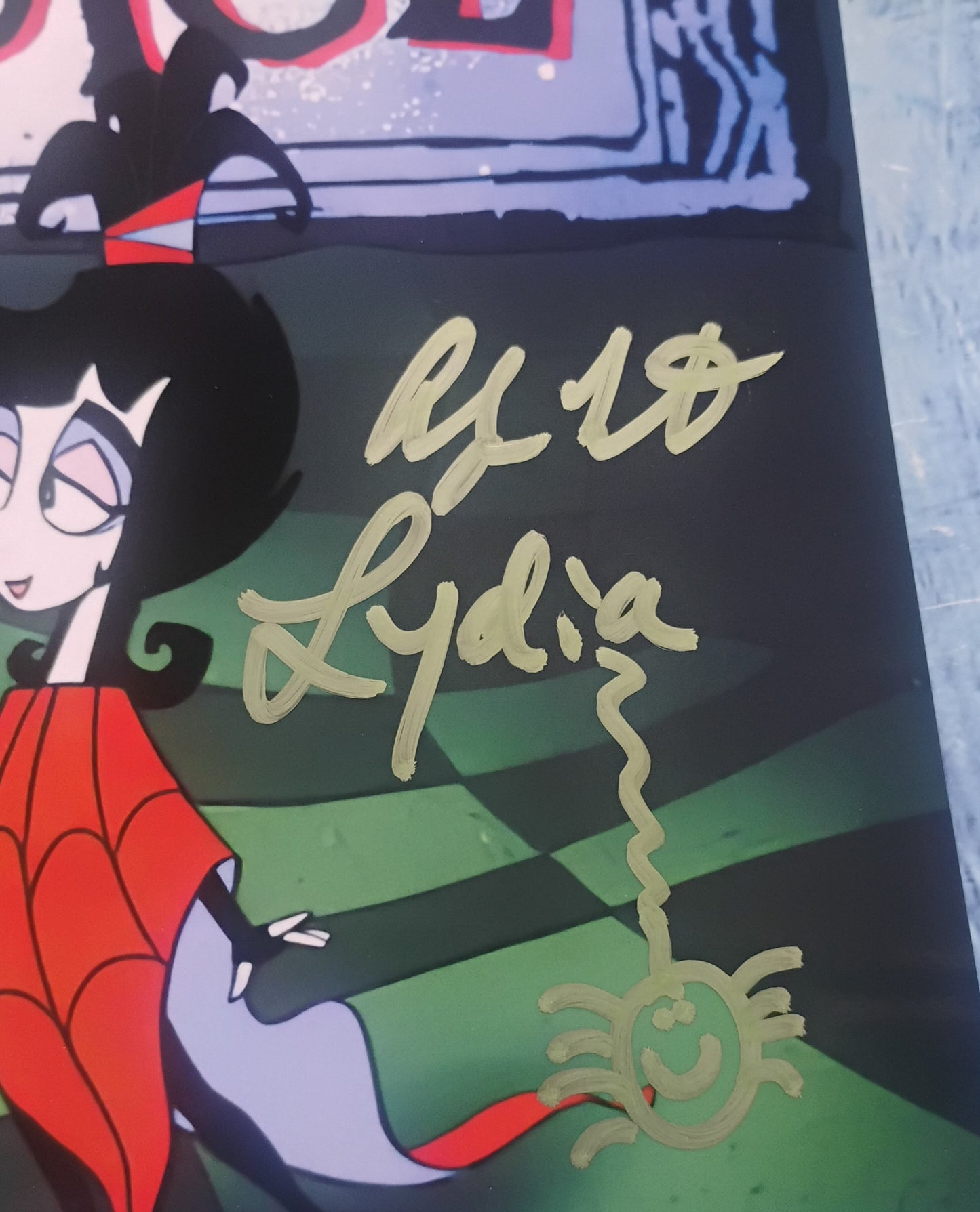 Alyson Court & Stephen Ouimette Hand Signed Autograph Photo COA Beetlejuice