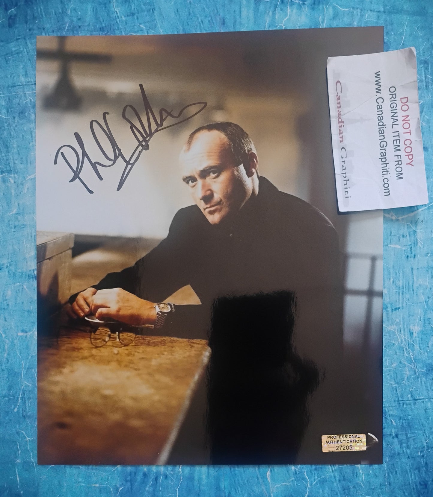 Phil Collins Hand Signed Autograph 8x10 Photo COA