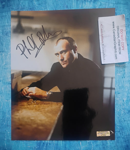 Phil Collins Hand Signed Autograph 8x10 Photo COA