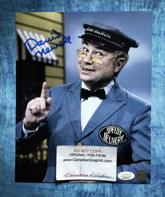 David Newell Hand Signed Autograph 8x10 Photo COA + JSA Mister Rogers