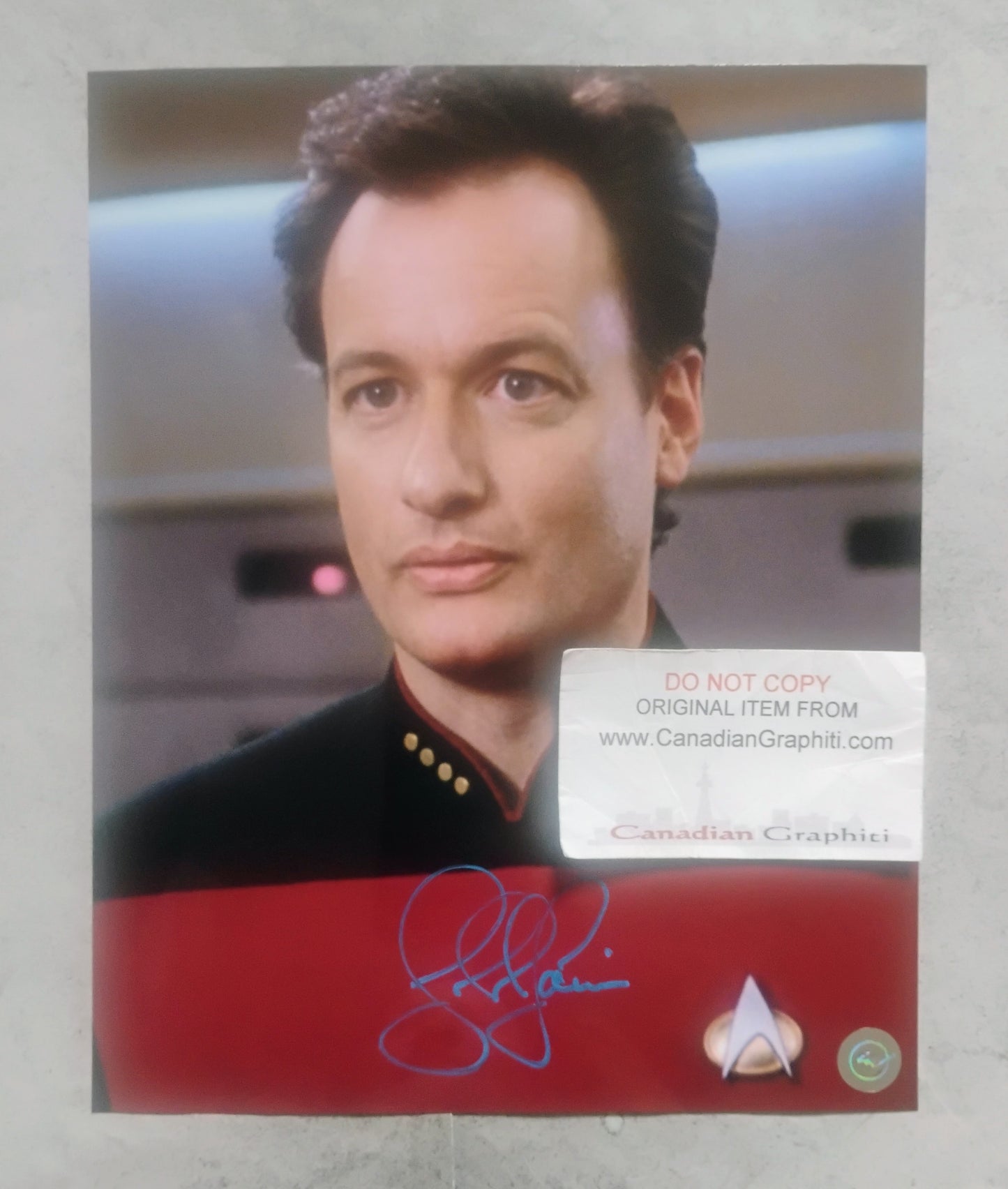 John De Lancie Hand Signed Autograph 8x10 Photo COA Star Trek