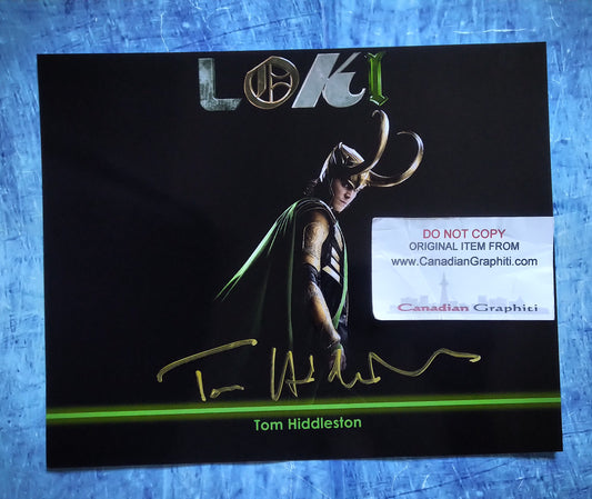 Tom Hiddleston Hand Signed Autograph 8x10 Photo COA Loki