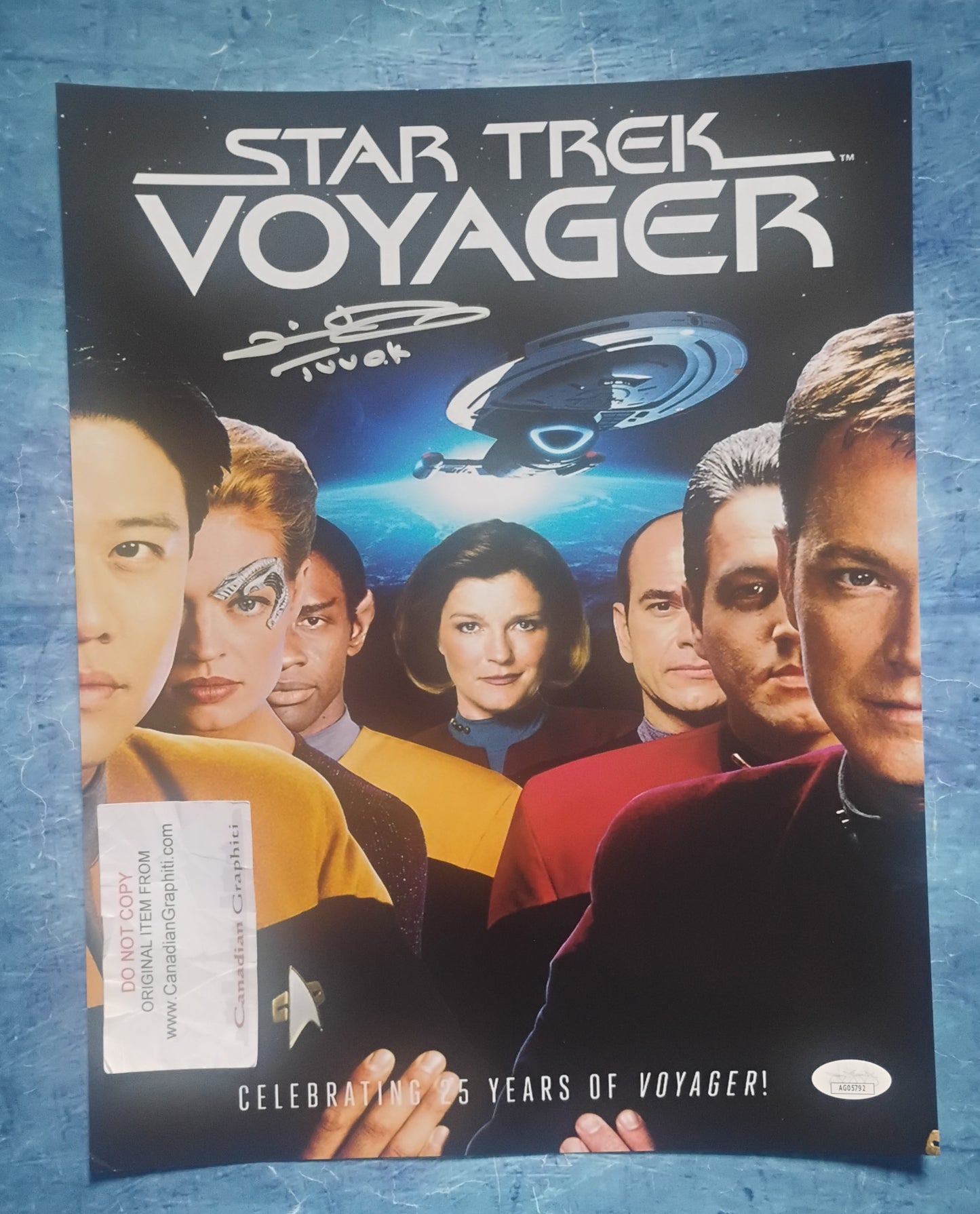 Tim Russ Hand Signed Autograph 11x14 Photo JSA COA Star Trek