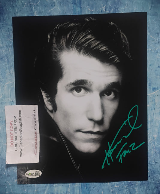 Henry Winkler Hand Signed Autograph 8x10 Photo JSA COA Happy Days
