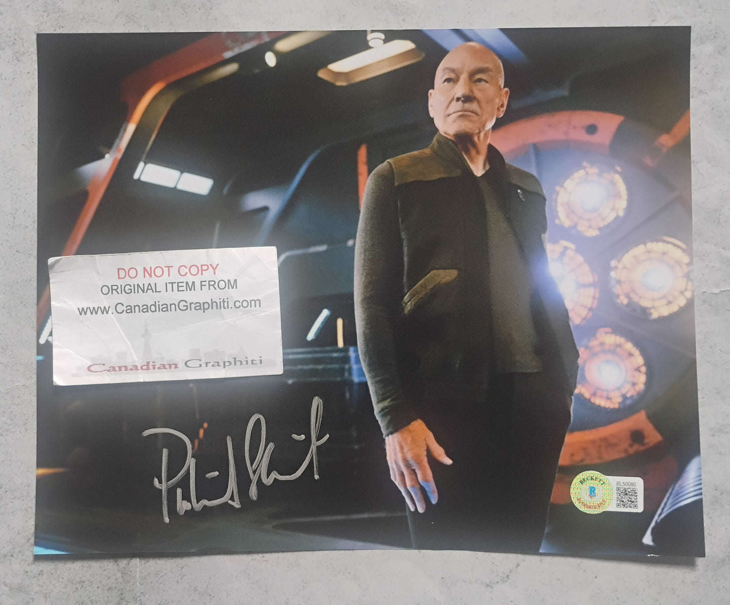 Patrick Stewart Hand Signed Autograph 8x10 Photo BAS COA Picard
