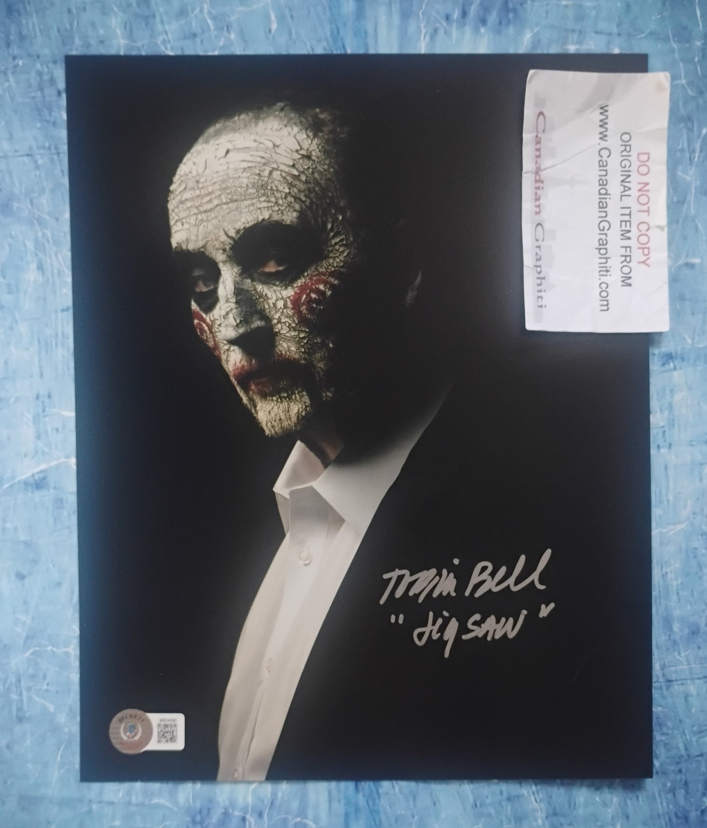 Tobin Bell Hand Signed Autograph 8x10 Photo BAS COA Saw