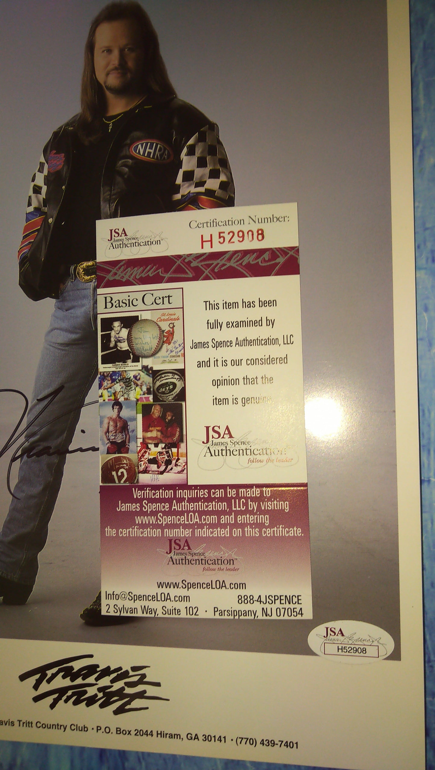 Travis Tritt Hand Signed Autograph 8x10 Photo JSA COA