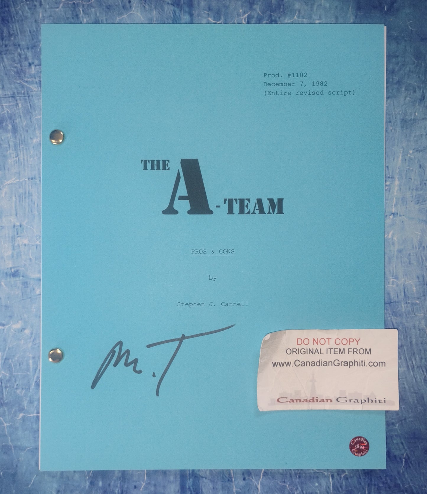 Mr T Hand Signed Autograph The A-Team Script OPix COA