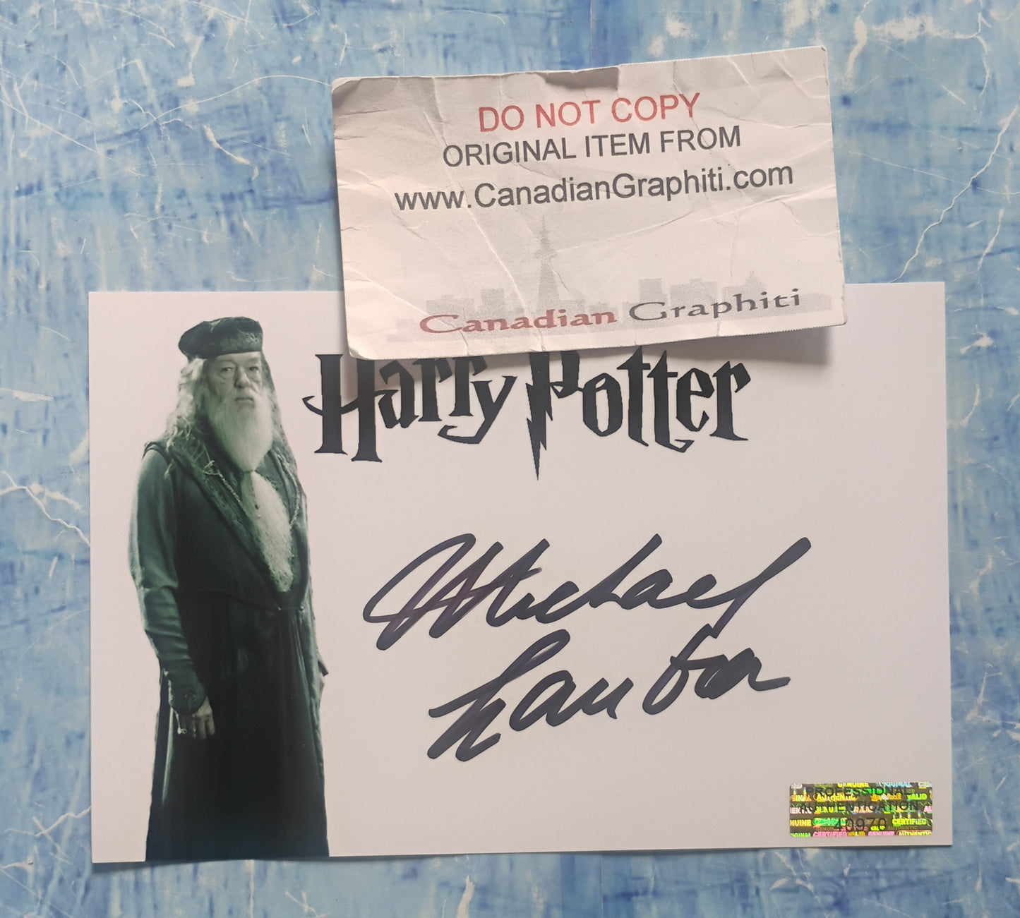 Michael Gambon Hand Signed Autograph Photo COA Harry Potter