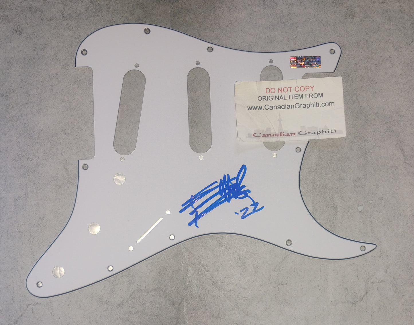 Keith Richards Hand Signed Autograph Guitar Pick Guard COA The Rolling Stones