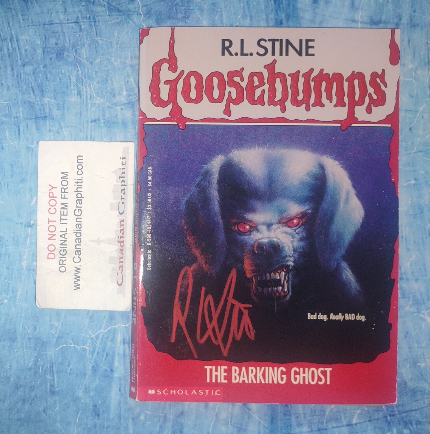 R.L. Stine Hand Signed Autograph Goosebumps Book COA