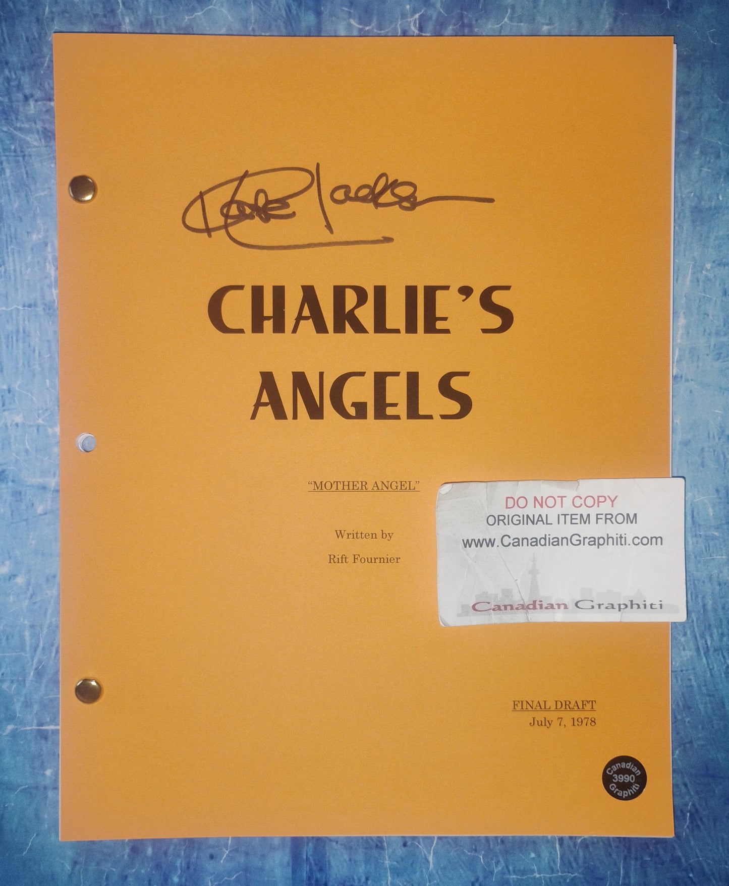 Kate Jackson Hand Signed Autograph Charlie's Angels Script COA