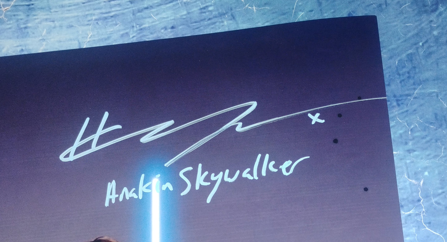 Hayden Christensen & Ewan McGregor Hand Signed Autograph 11x14 Photo COA Star Wars