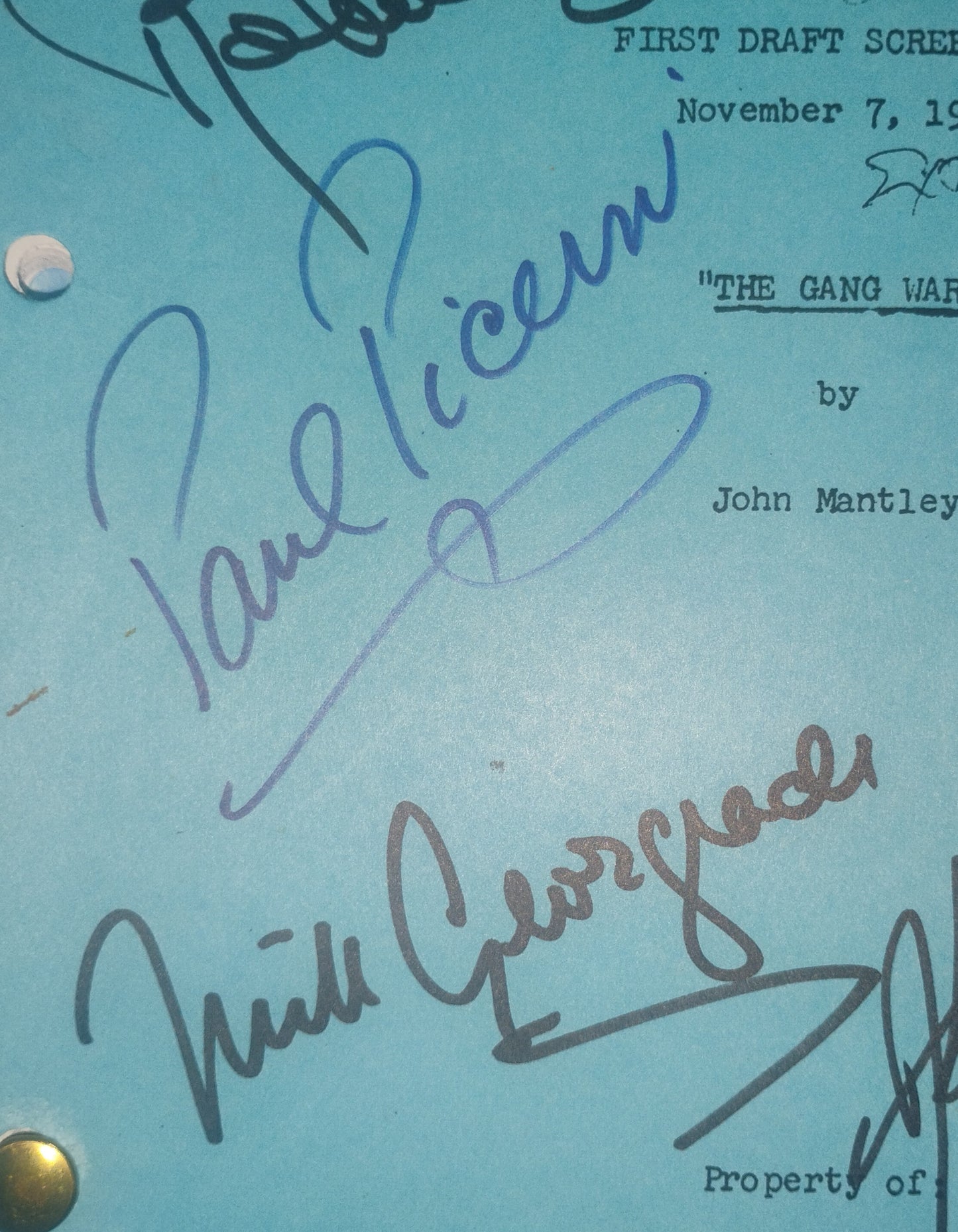 The Untouchables 5x Cast Hand Signed Autograph Script JSA COA Robert Stack