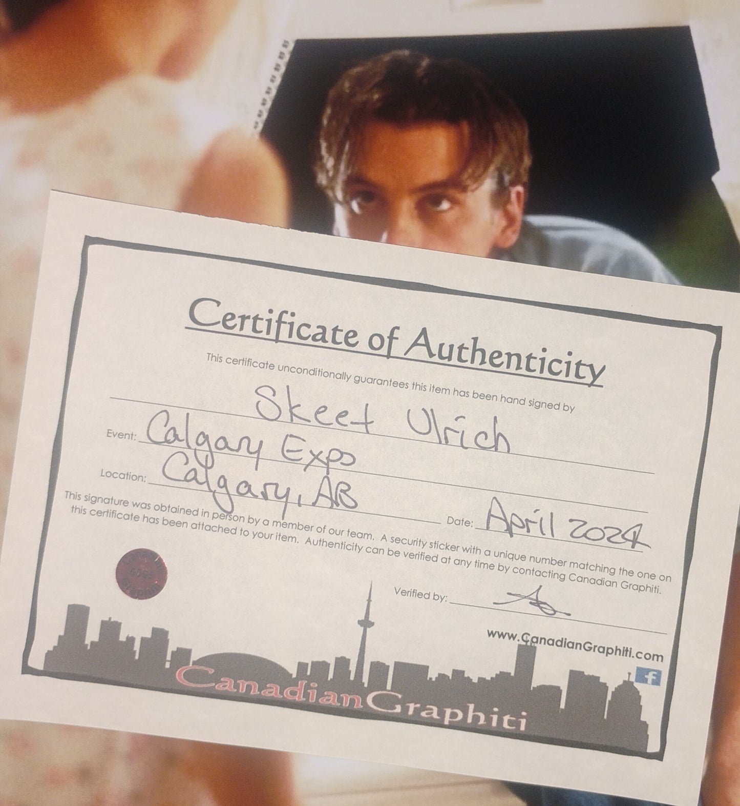 Skeet Ulrich Hand Signed Autograph 8x10 Photo COA Scream