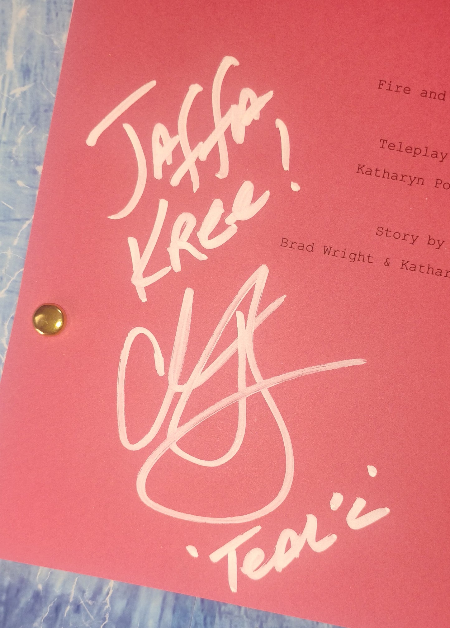 Christopher Judge Hand Signed Autograph Stargate Script OPix COA