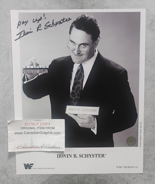 I.R.S. Mike Rotunda Hand Signed Autograph 8x10 Photo COA Irwin R Schyster
