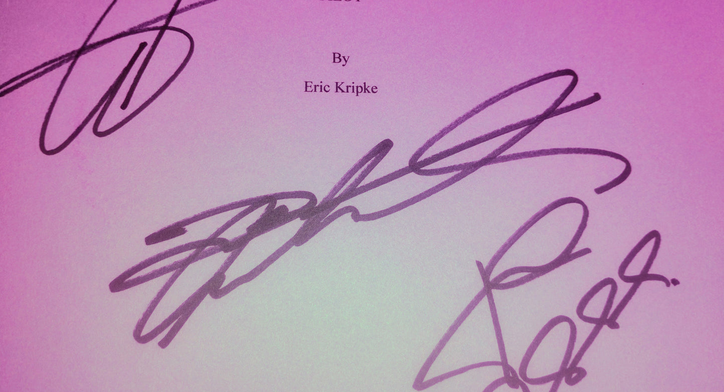 Supernatural 4x Cast Hand Signed Autograph Script COA Jensen Ackles, Jared Padalecki