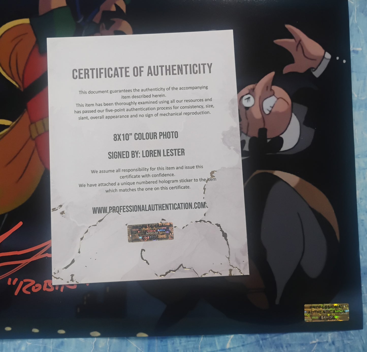 Loren Lester Hand Signed Autograph 8x10 Photo COA Batman Animated Series