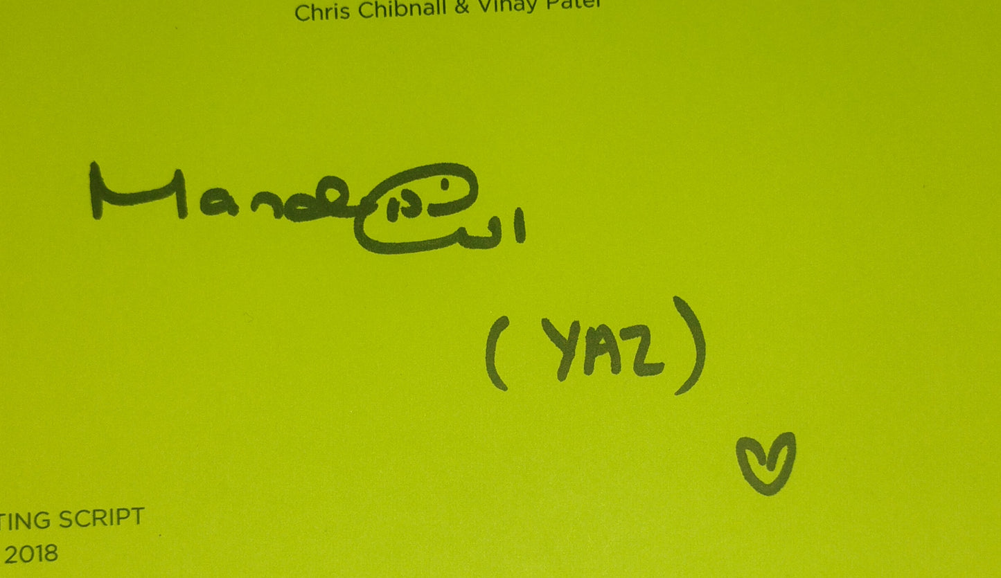 Mandip Gill Hand Signed Autograph Doctor Who Script OPix COA