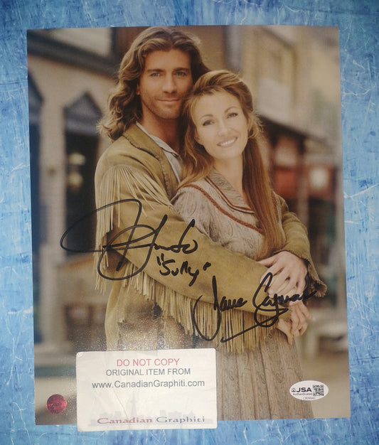 Jane Seymour & Joe Lando Hand Signed Autograph 8x10 Photo JSA COA Dr. Quinn Medicine Woman