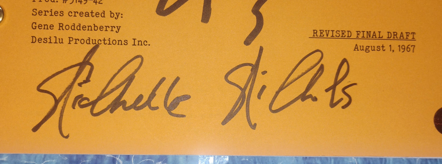 Nichelle Nichols & Walter Koenig Hand Signed Autograph Star Trek Script COA