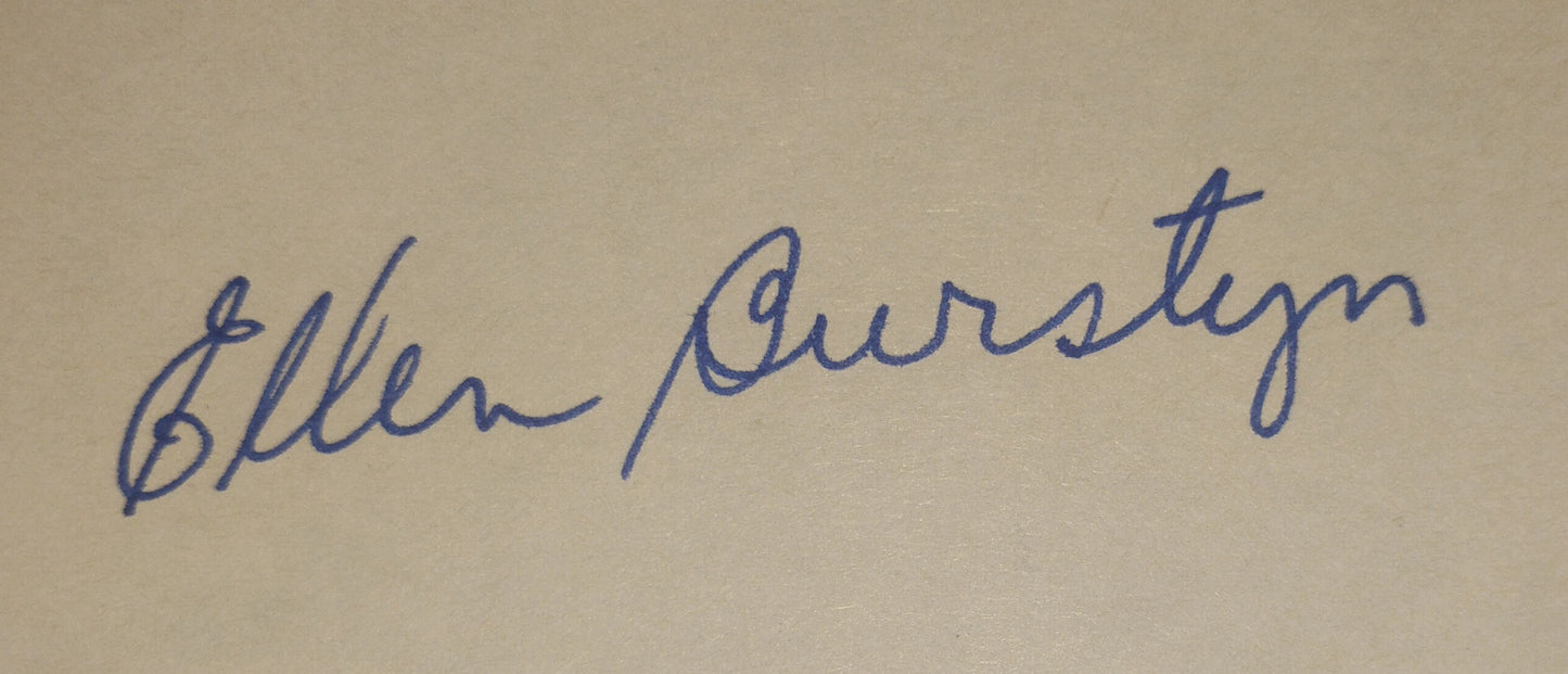 Ellen Burstyn Hand Signed Autograph Index Card JSA COA