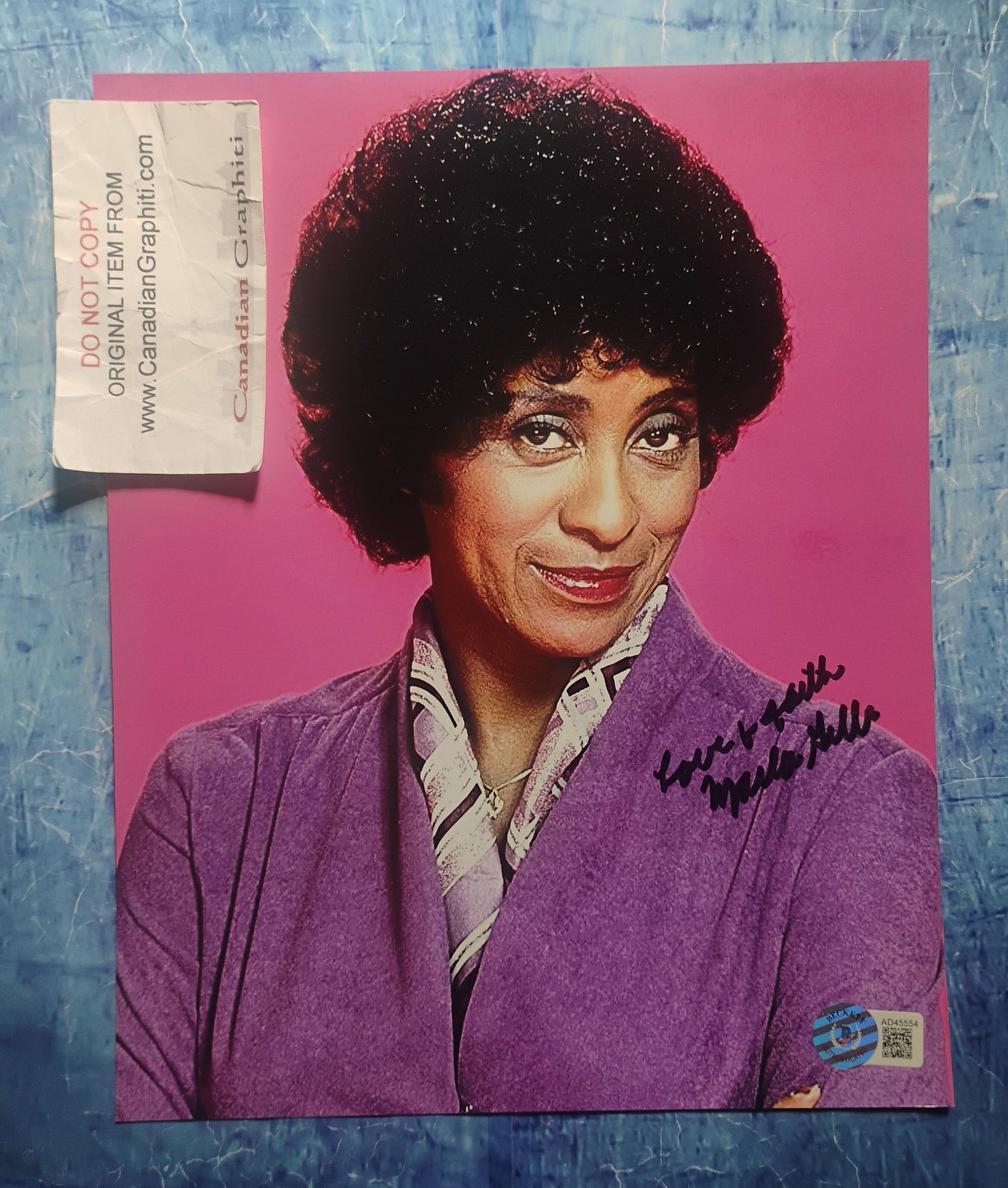 Marla Gibbs Hand Signed Autograph 8x10 Photo BAS COA