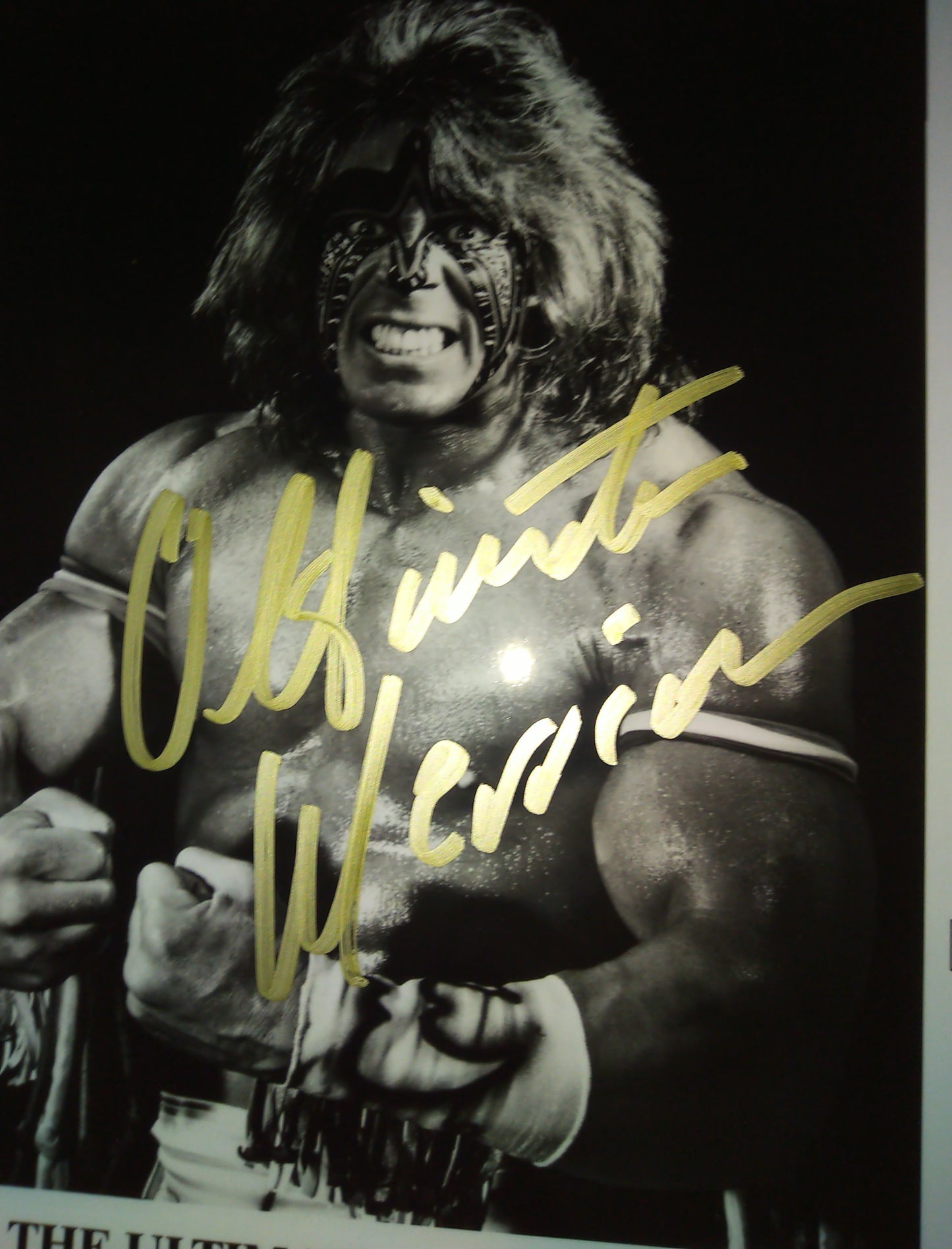 Ultimate Warrior Hand Signed Autograph 8x10 Photo COA