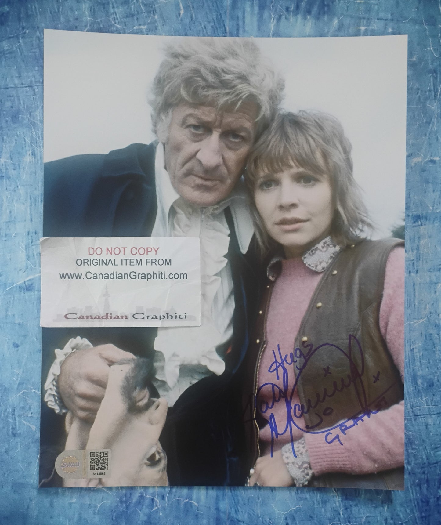 Katy Manning Hand Signed Autograph 8x10 Photo SWAU COA Doctor Who