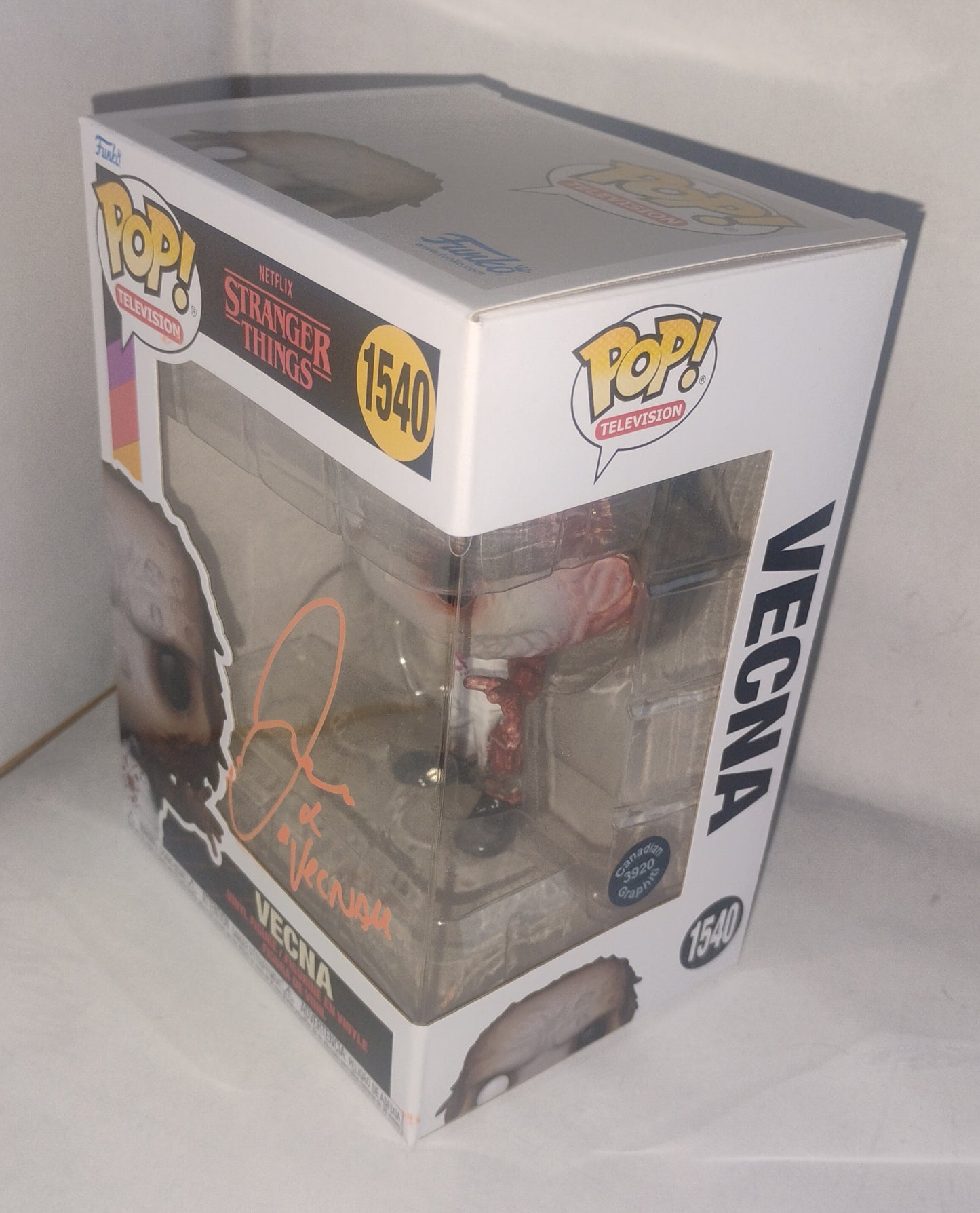 Jamie Campbell Bower Hand Signed Autograph Stranger Things Funko Pop COA Vecna