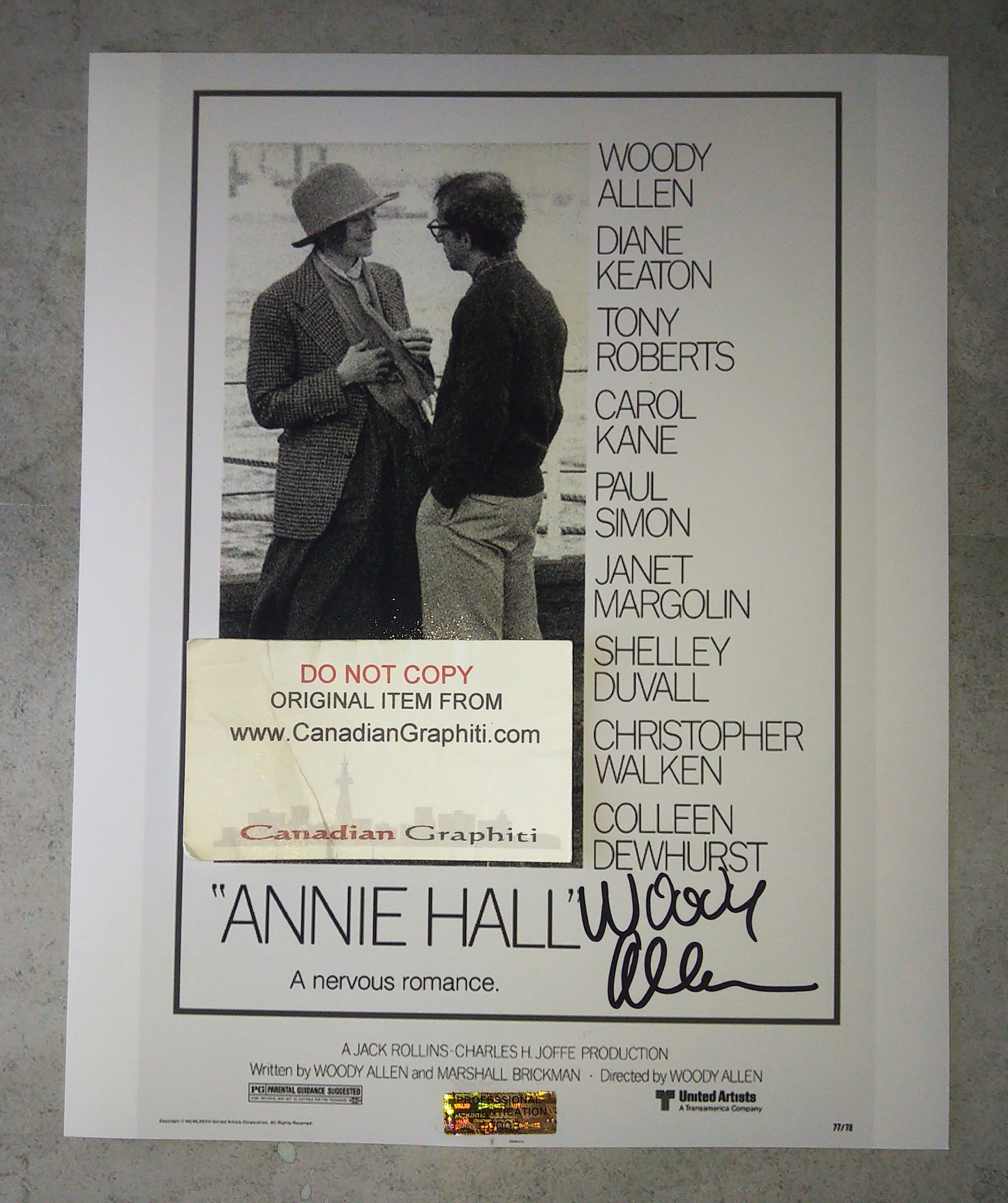 Woody Allen Hand Signed Autograph 8x10 Photo COA