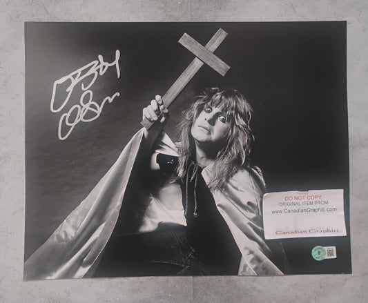 Ozzy Osbourne Hand Signed Autograph 11x14 Photo BAS COA