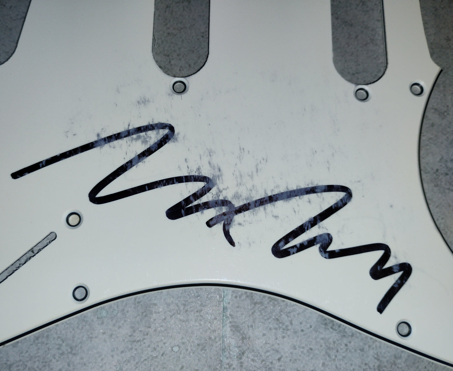 Bryan Ferry Hand Signed Autograph Guitar Pick Guard COA Roxy Music