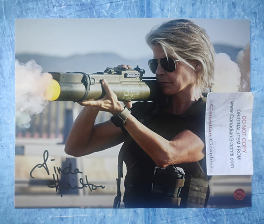 Linda Hamilton Hand Signed Autograph 8x10 Photo COA The Terminator