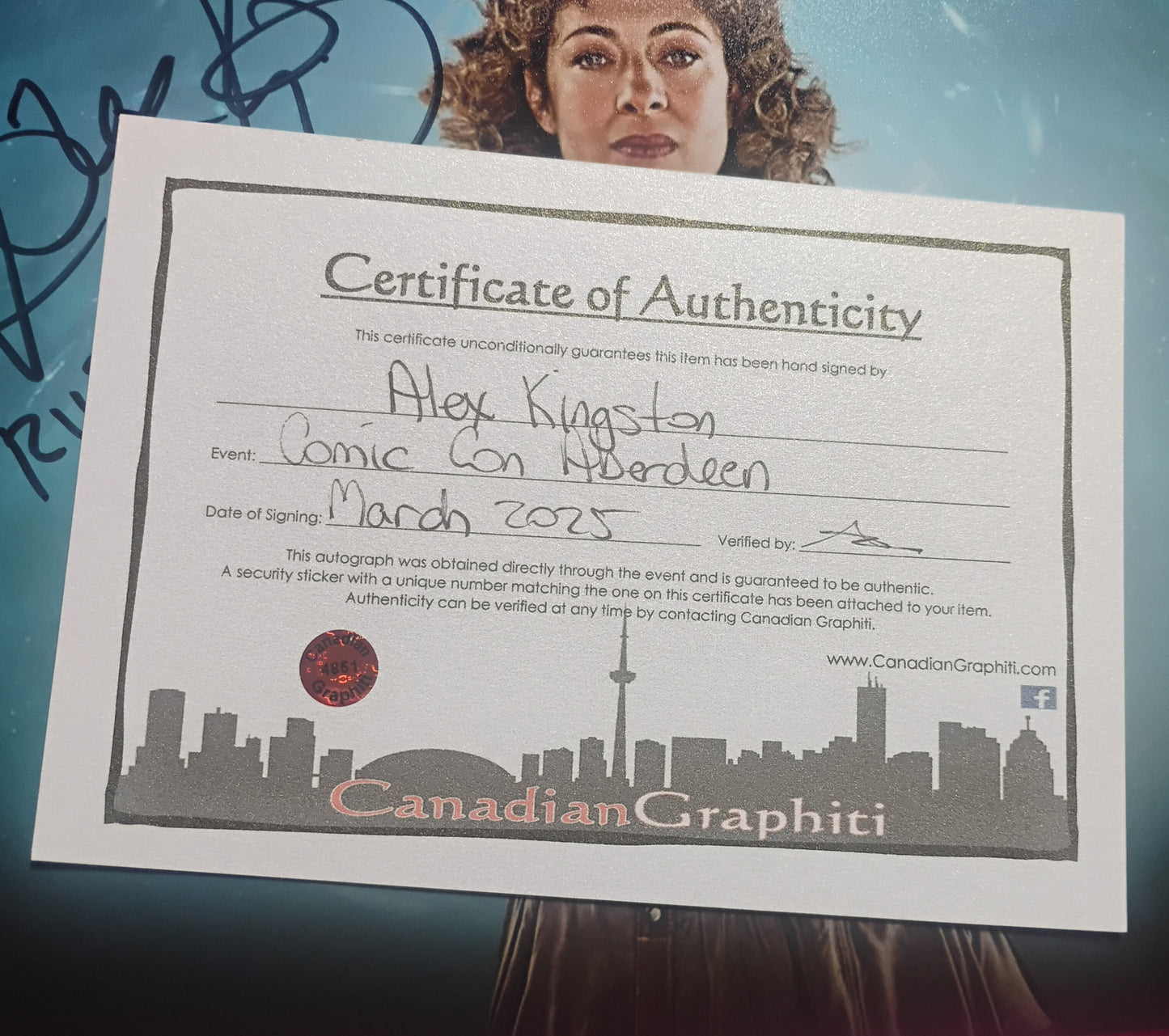 Alex Kingston Hand Signed Autograph 8x10 Photo COA Doctor Who