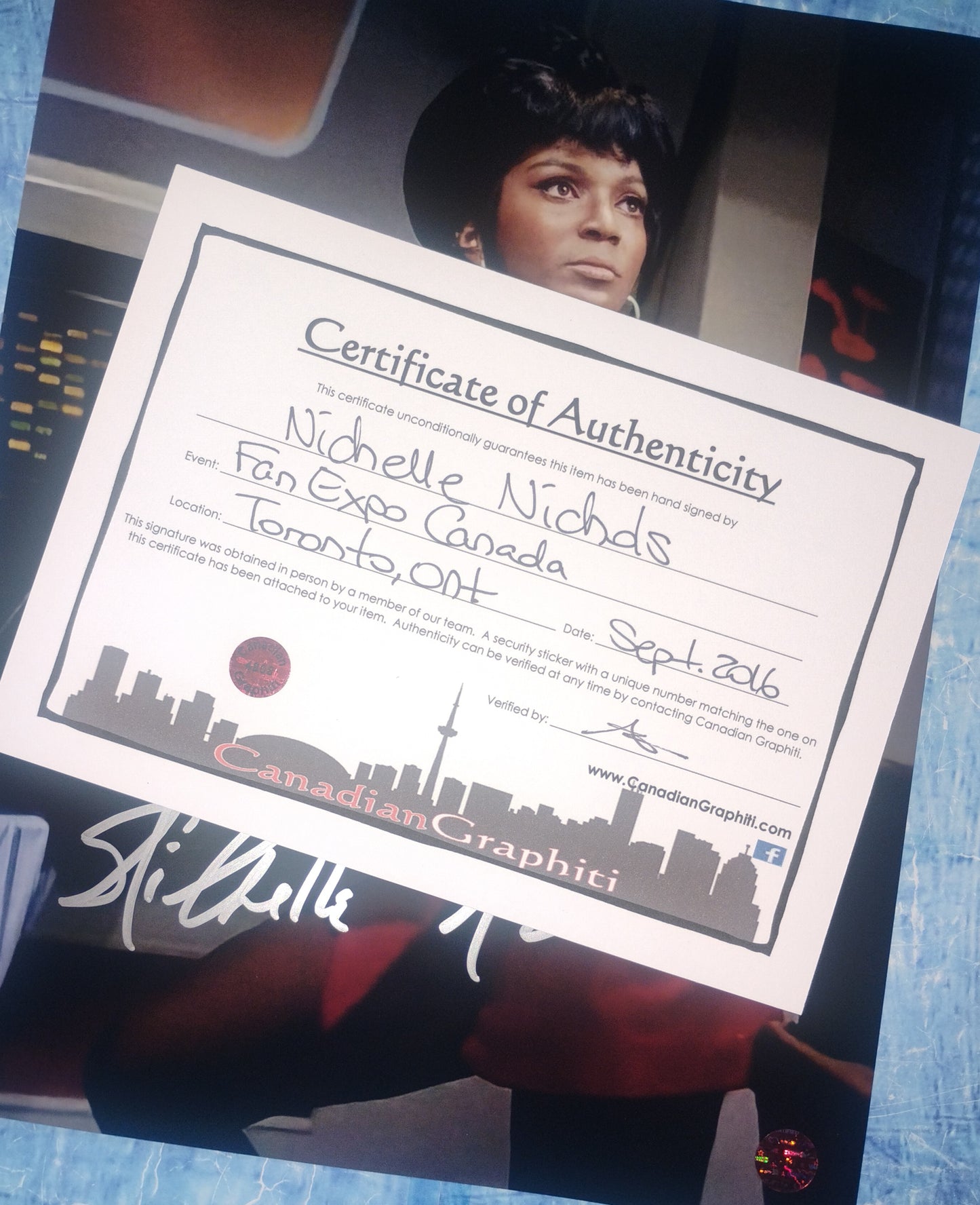 Nichelle Nichols Hand Signed Autograph 8x10 Photo COA Star Trek