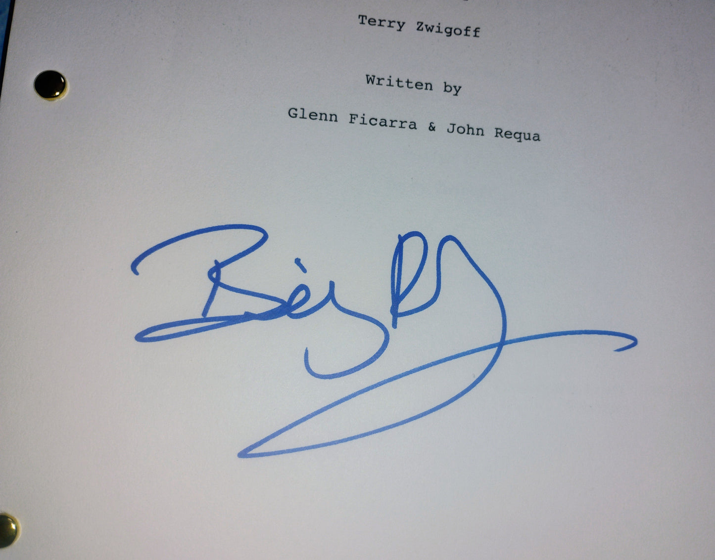 Billy Bob Thornton Hand Signed Autograph Bad Santa Script JSA COA