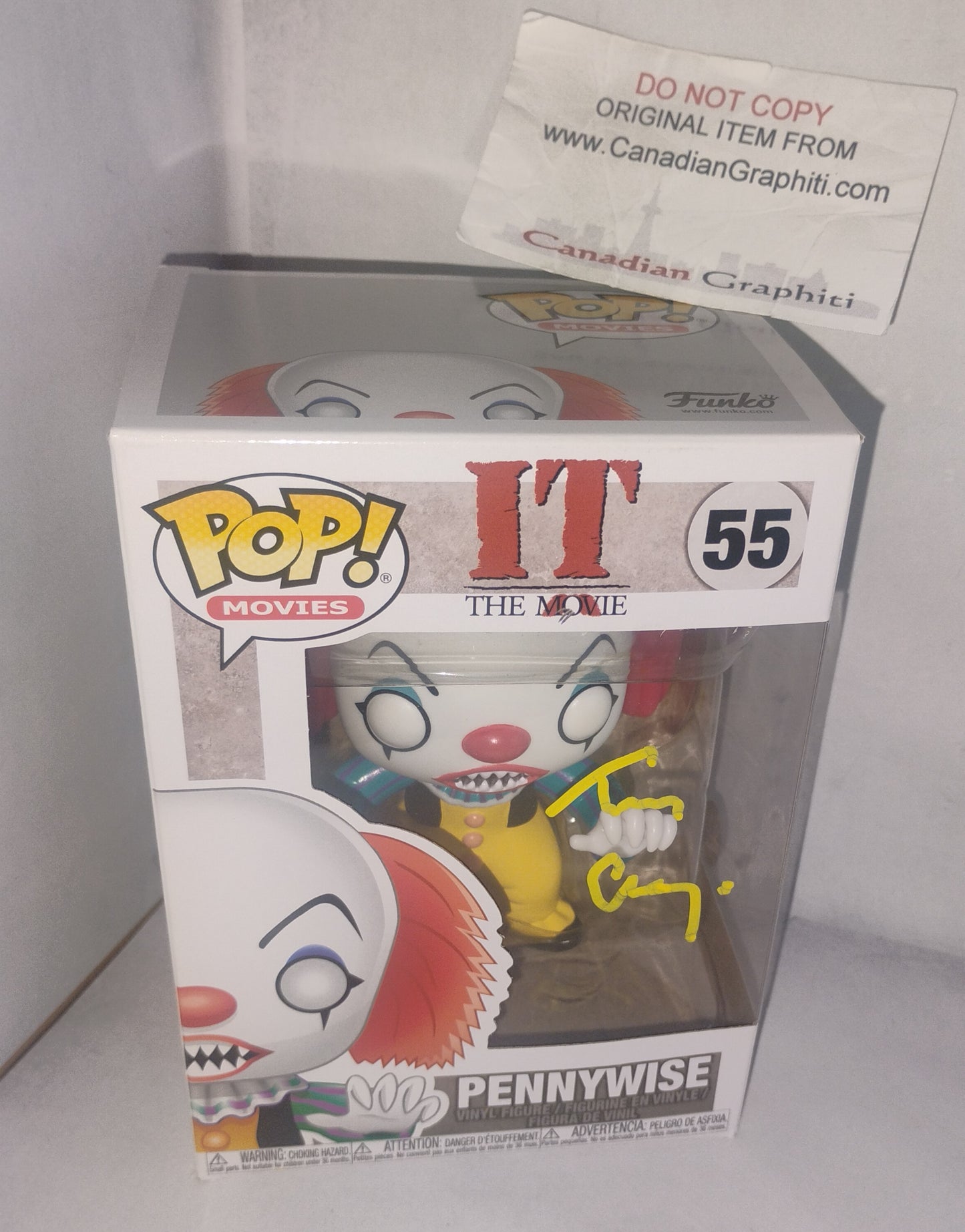 Tim Curry Hand Signed Autograph It Pennywise Funko Pop COA