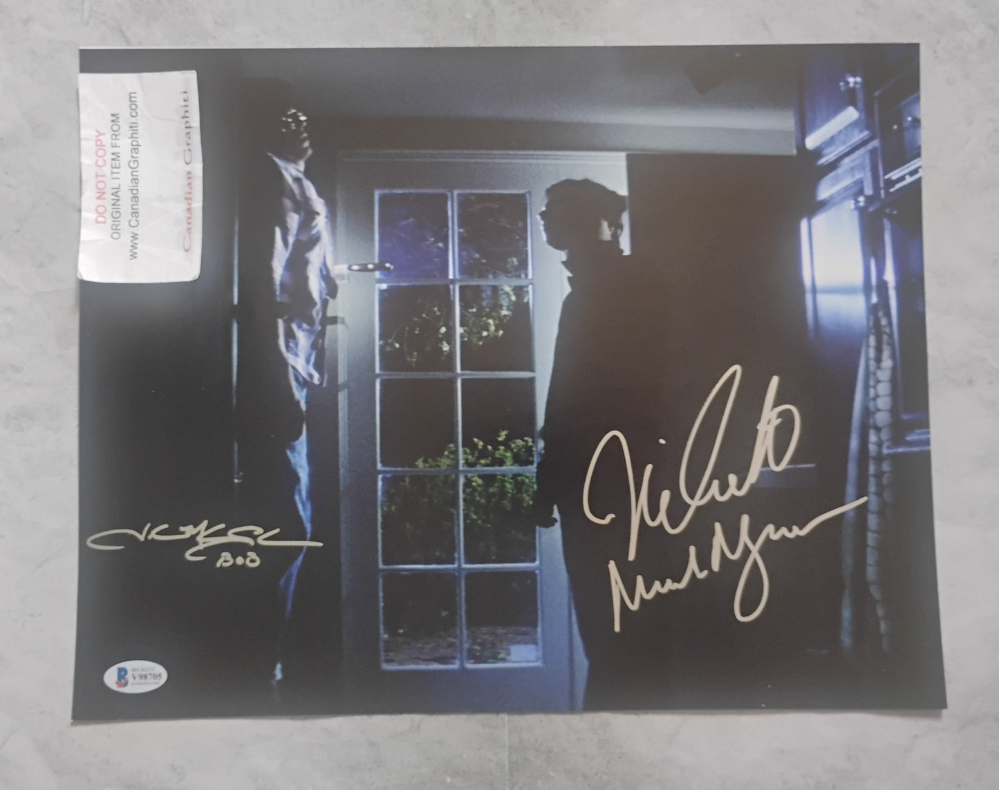 Nick Castle & John Michael Graham Hand Signed Autograph 11x14 Photo BAS COA Halloween
