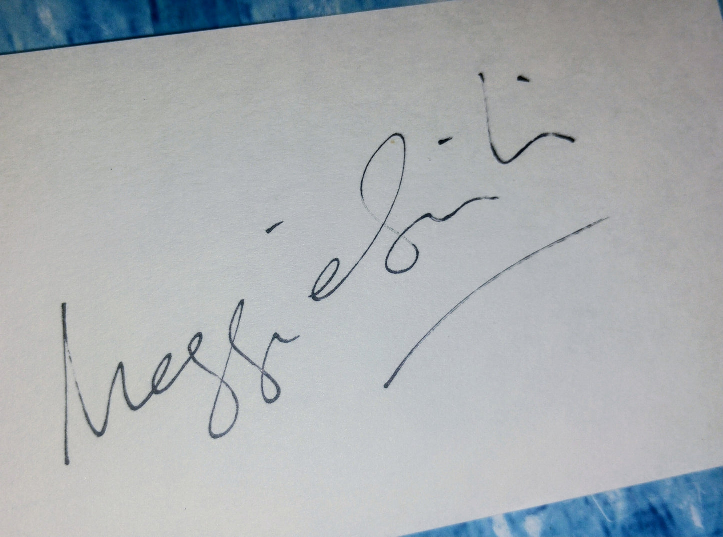 Maggie Smith Hand Signed Autograph Index Card COA
