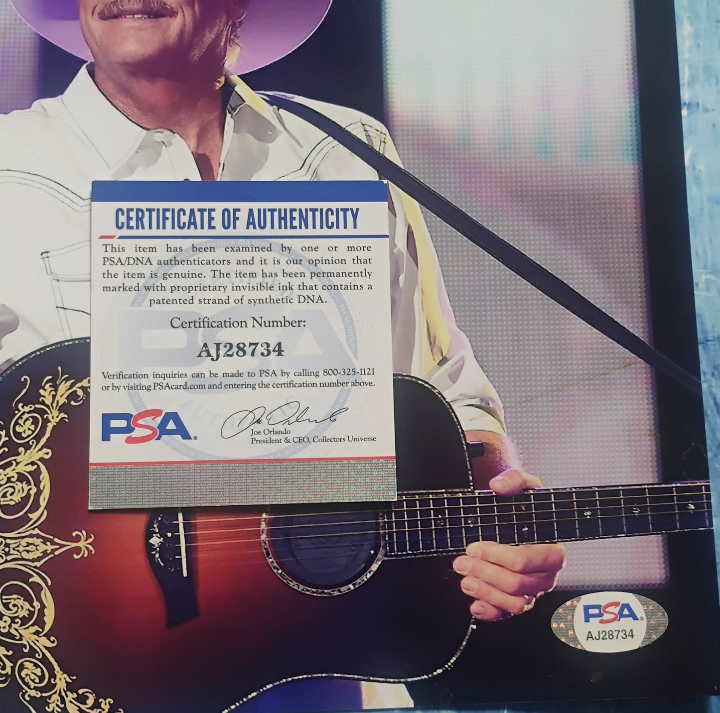 Alan Jackson Hand Signed Autograph 8x10 Photo PSA COA