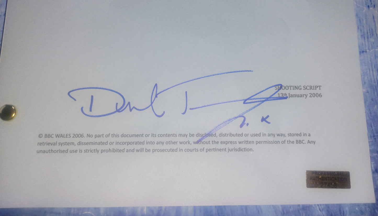 Billie Piper & David Tennant Hand Signed Autograph Doctor Who Script COA