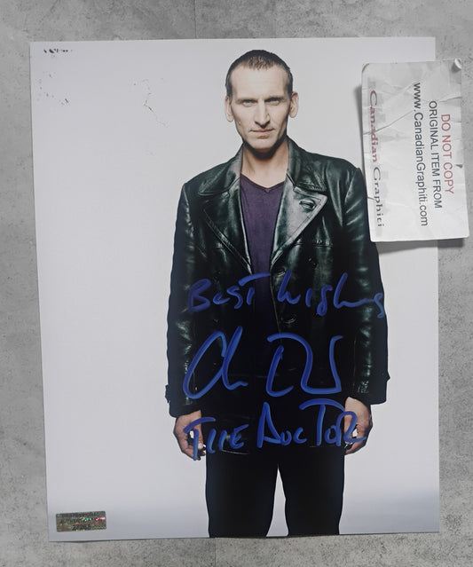 Christopher Eccleston Hand Signed Autograph 8x10 Photo COA Doctor Who