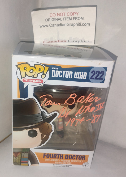 Tom Baker Hand Signed Autograph Doctor Who Funko Pop JSA COA