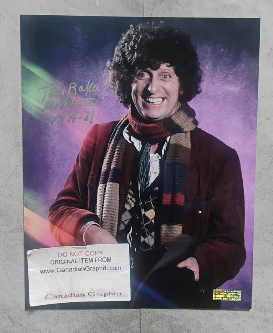 Tom Baker Hand Signed Autograph 8x10 Photo COA Doctor Who